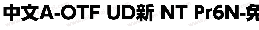 中文A-OTF UD新 NT Pr6N字体转换